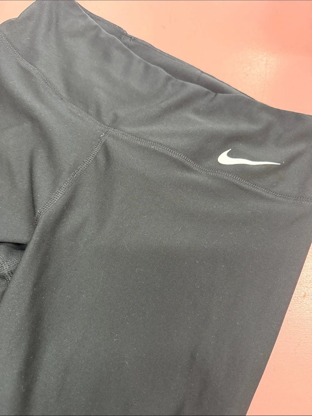 Nike Black Leggings with Gray Branded Cuff